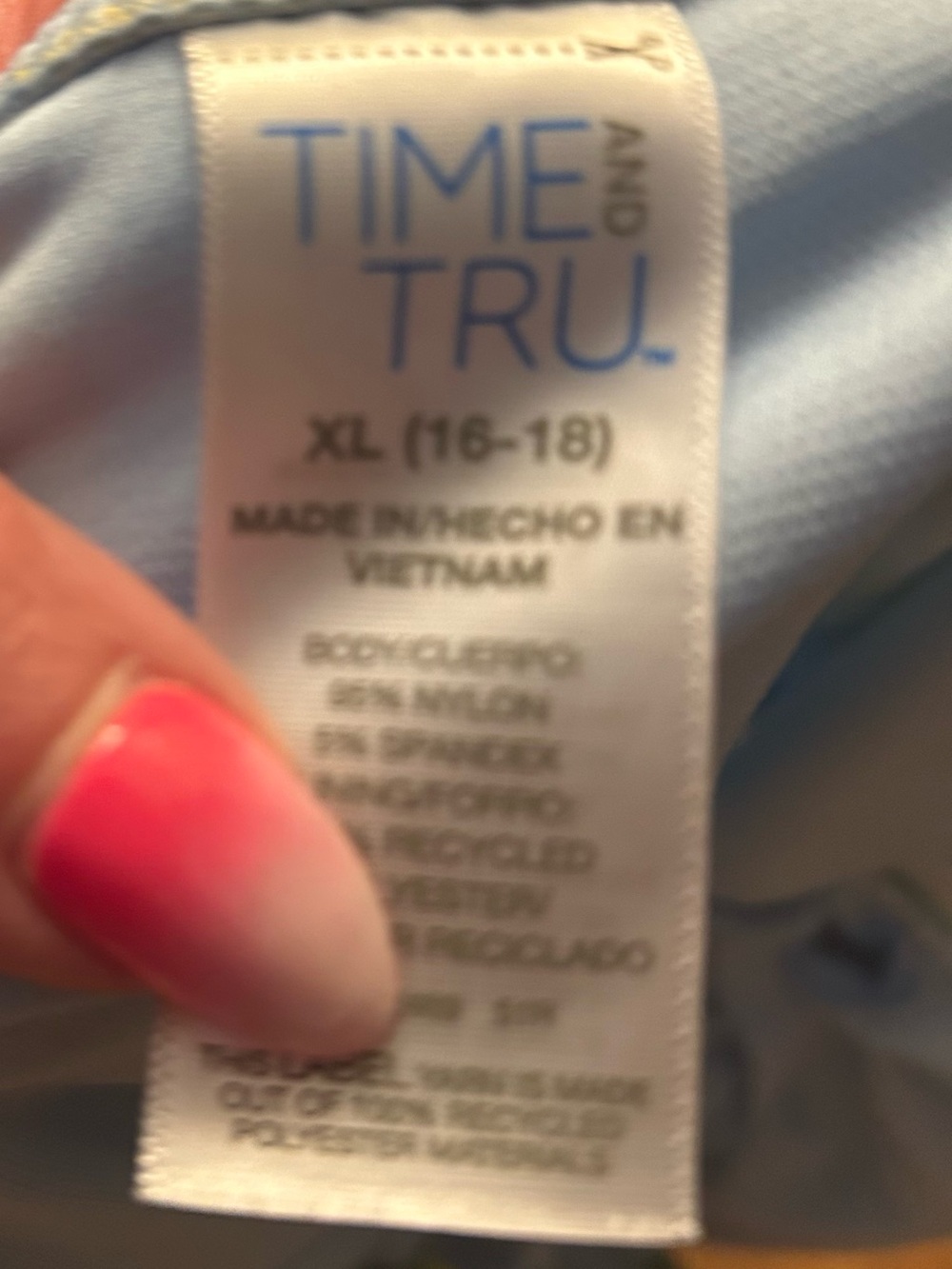 Women’s Time and True Lemon Print Swimsuit Size XL - Picture 3 of 3